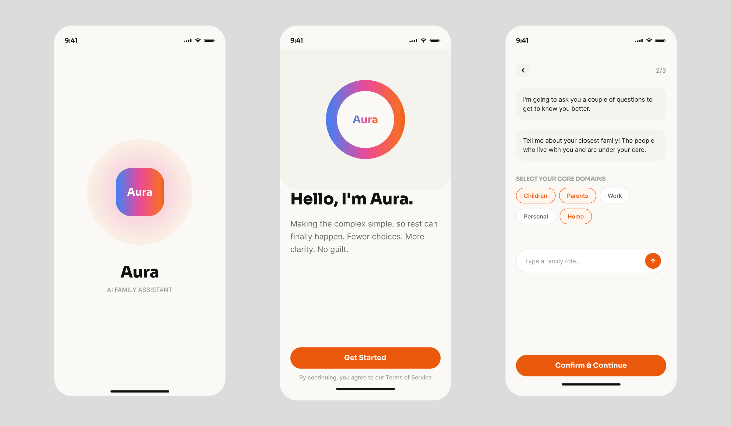 AURA — AI Assistant UI/UX Design project preview