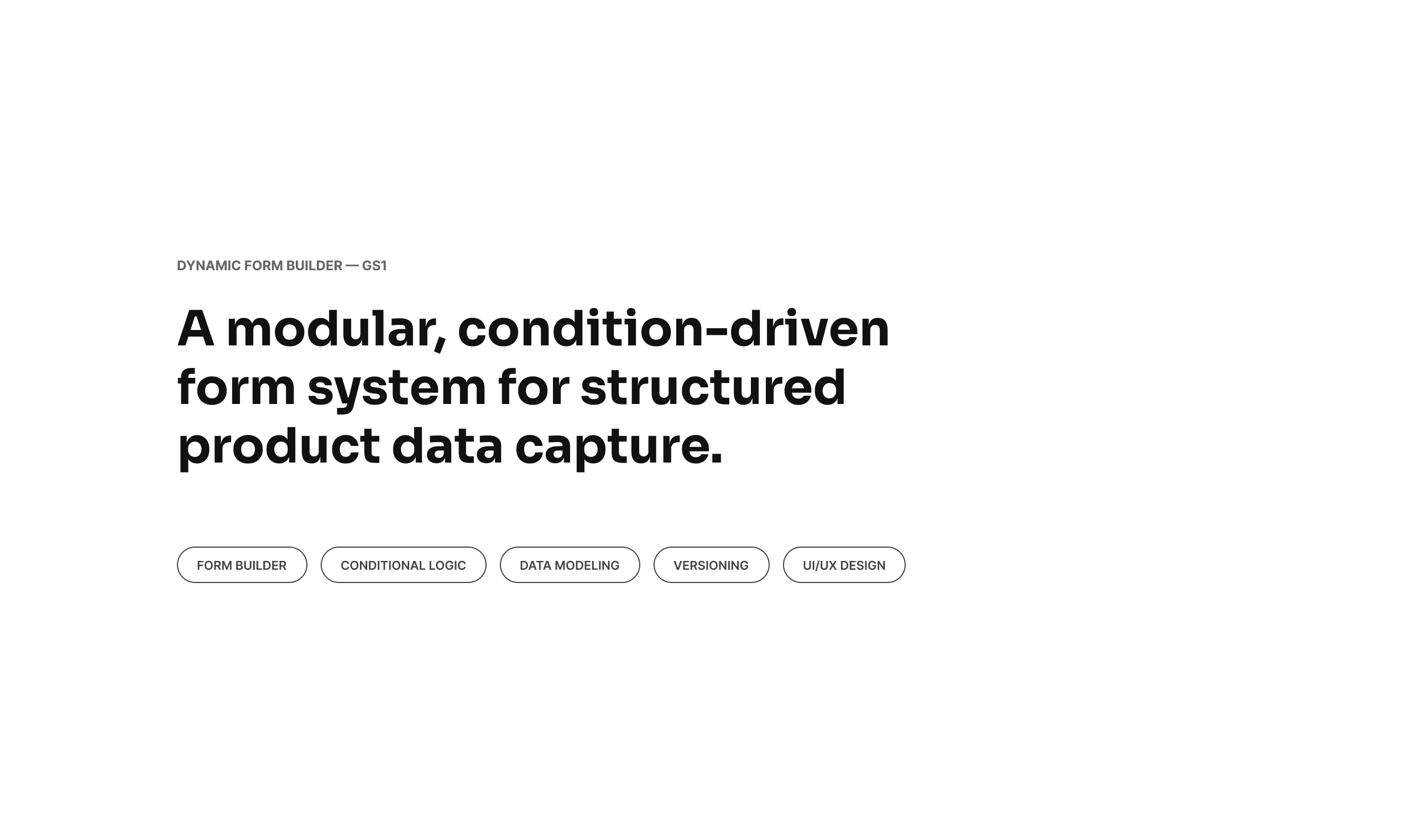 Dynamic Form Builder - GS1 project preview