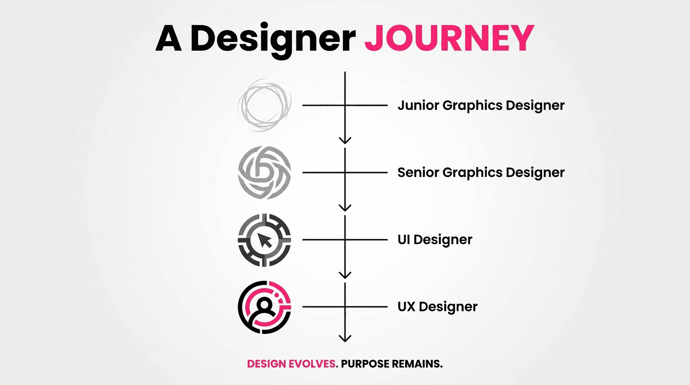 A Designer's Journey: From Junior Graphics Designer to UX Designer cover